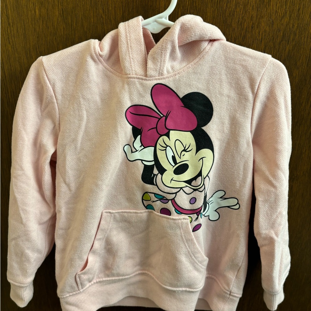 Disney Minnie Mouse Light Pink Kids Hoodie